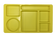 Parade Plastics Sun Yellow Slim Compartment Tray (ABS) 8.75" x 15" Parade Plastics