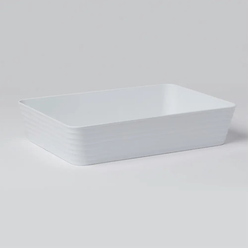 American Metalcraft B14W Rectangular Box Base White ABS 14"