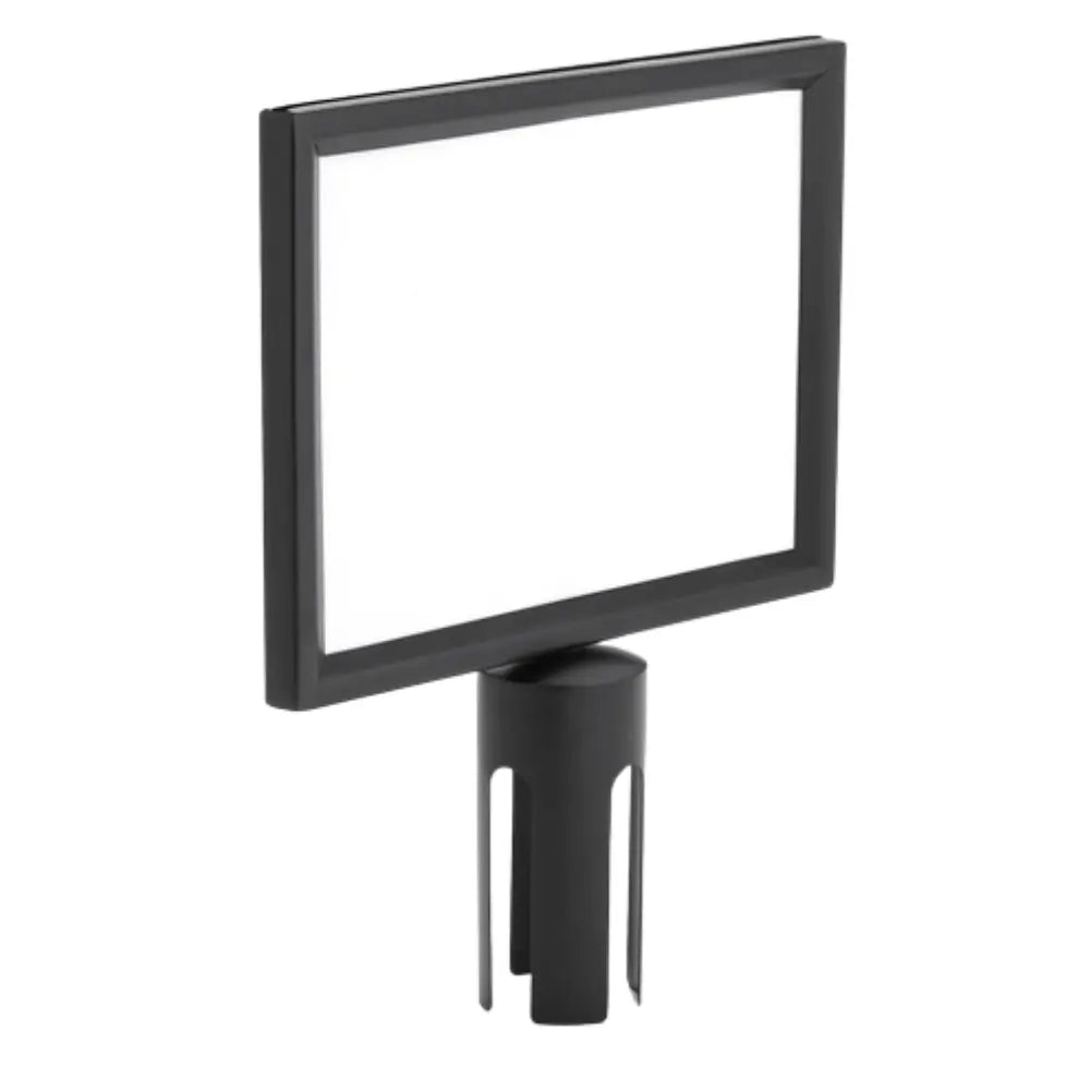 American Metalcraft Retractable Barrier Sign Black 11x8.5