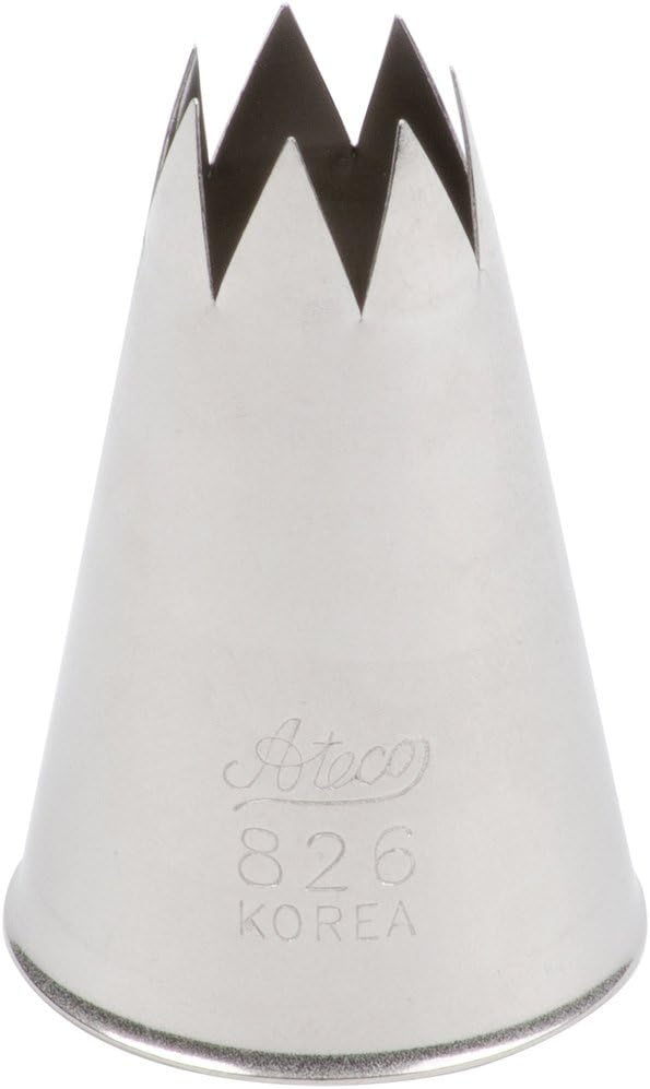 Ateco 826 SS Star Pastry Decorating Tip 1/2"