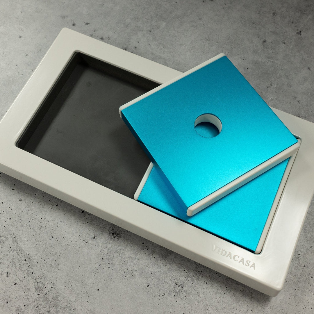 American Metalcraft C361T Rectangular Tableware Set with Frame, Base Tray, Plate and Two Cold Cells 15" x 8-1/2" x 2"