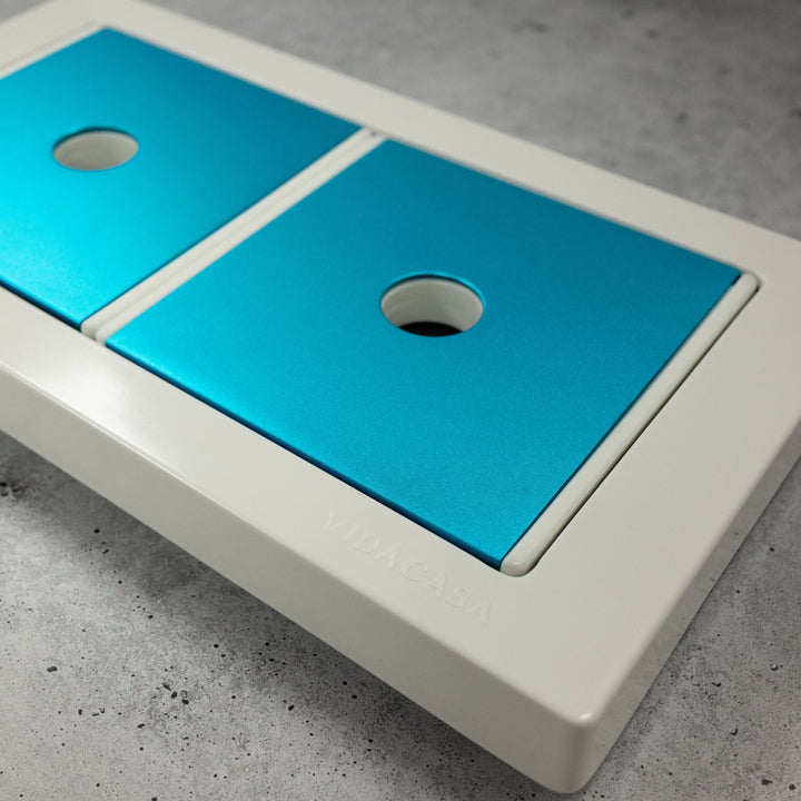 American Metalcraft C361T Rectangular Tableware Set with Frame, Base Tray, Plate and Two Cold Cells 15" x 8-1/2" x 2"