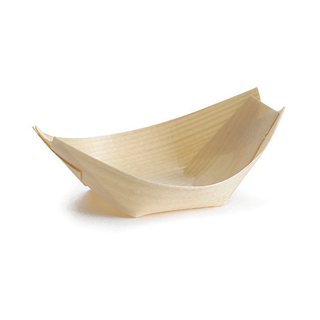 Tablecraft BAMDB65 6.5 X 3.5 Disposable Pinewood Bowls Tablecraft