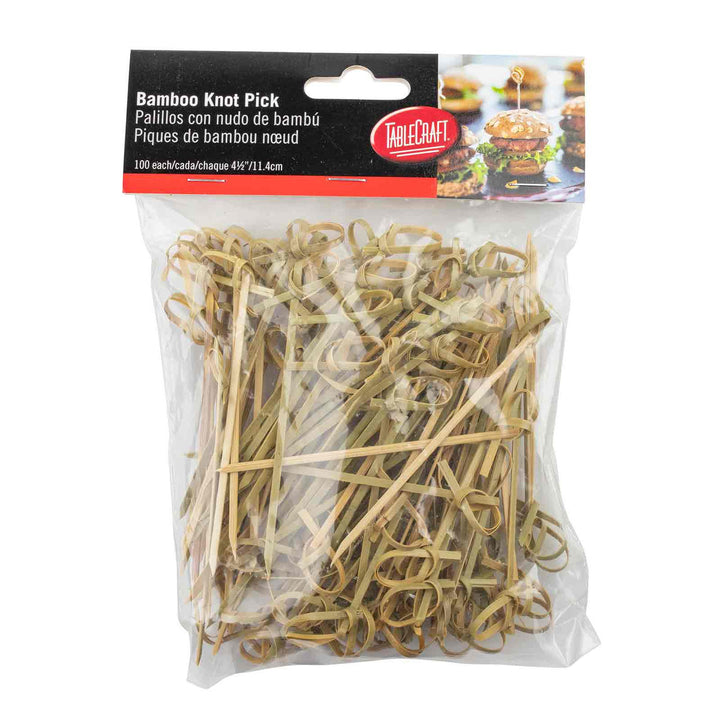 Tablecraft BAMK45 4.5" Bamboo Knot Pick