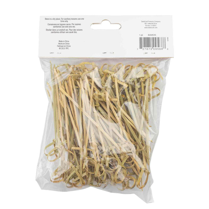 Tablecraft BAMK45 4.5" Bamboo Knot Pick
