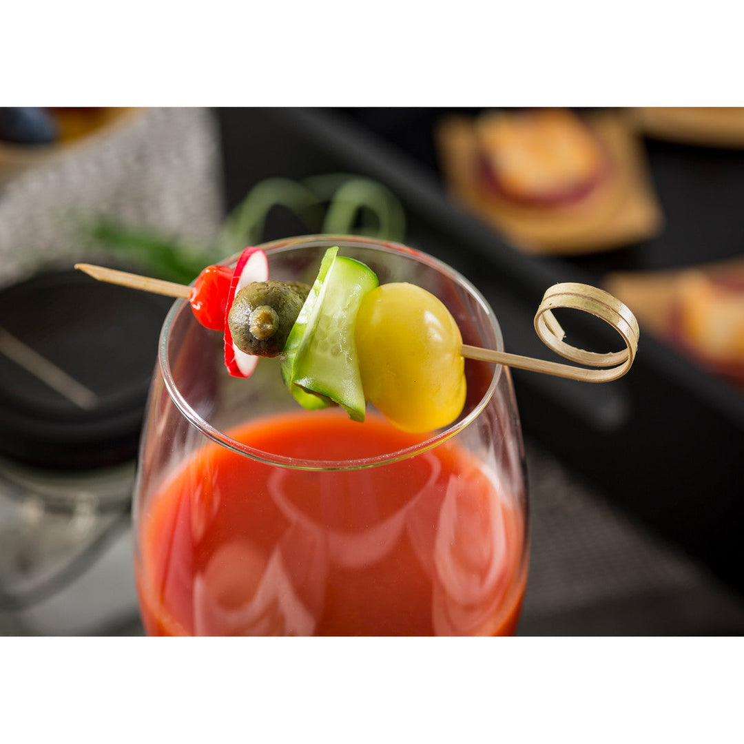 Tablecraft 3.5" Bamboo Card Holder Picks (BAML35) Tablecraft