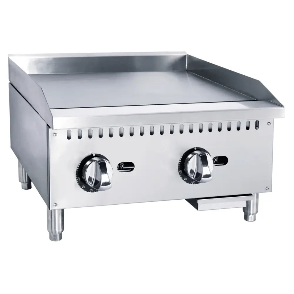 Black Diamond 24 Inch Countertop Gas Griddle | 60,000 BTU