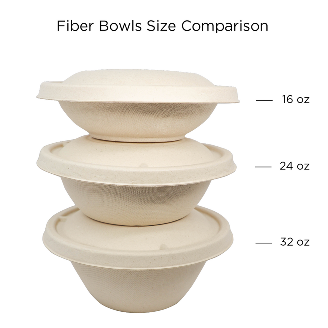 World Centric BO-SC-16-LFS 16 oz Round Fiber Bowl