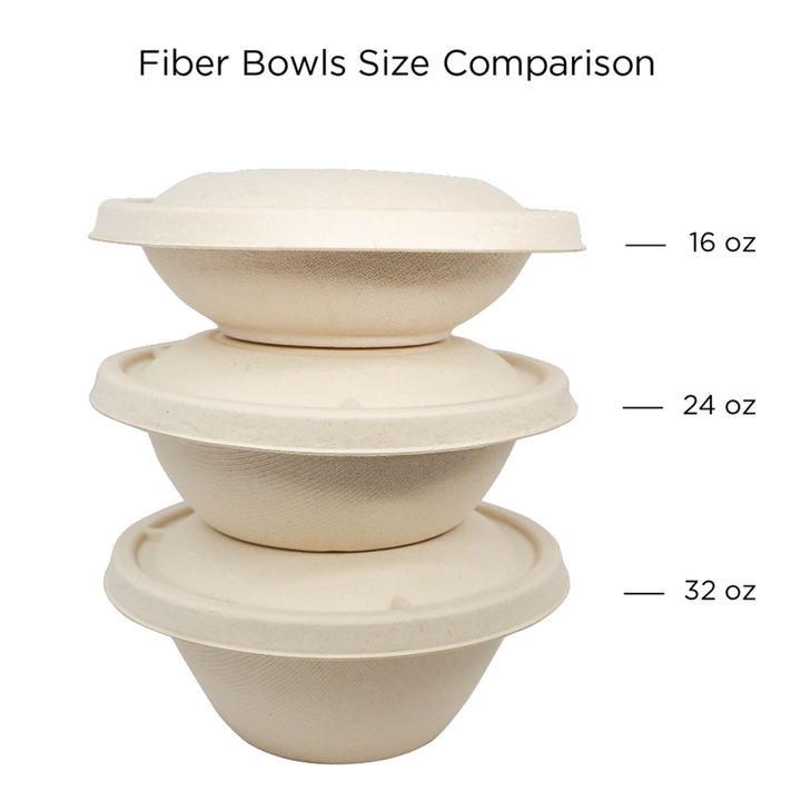 World Centric BO-SC-16-LFS 16 oz Round Fiber Bowl