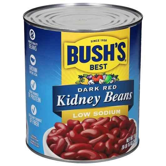 Bush's Best Low Sodium Dark Red Kidney Beans 110 oz