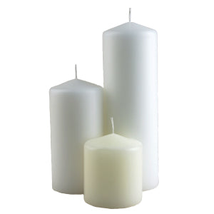 Dine Aglow DWP39W 3" x 9" White Pillar Candles