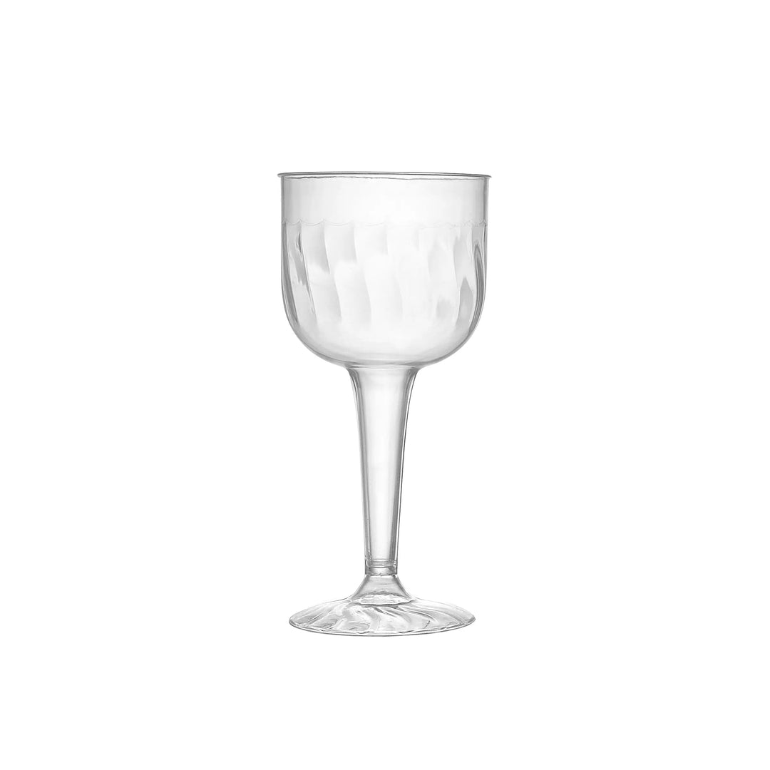 Fineline Settings 8 oz Clear Plastic Wine Goblet, 12 ct