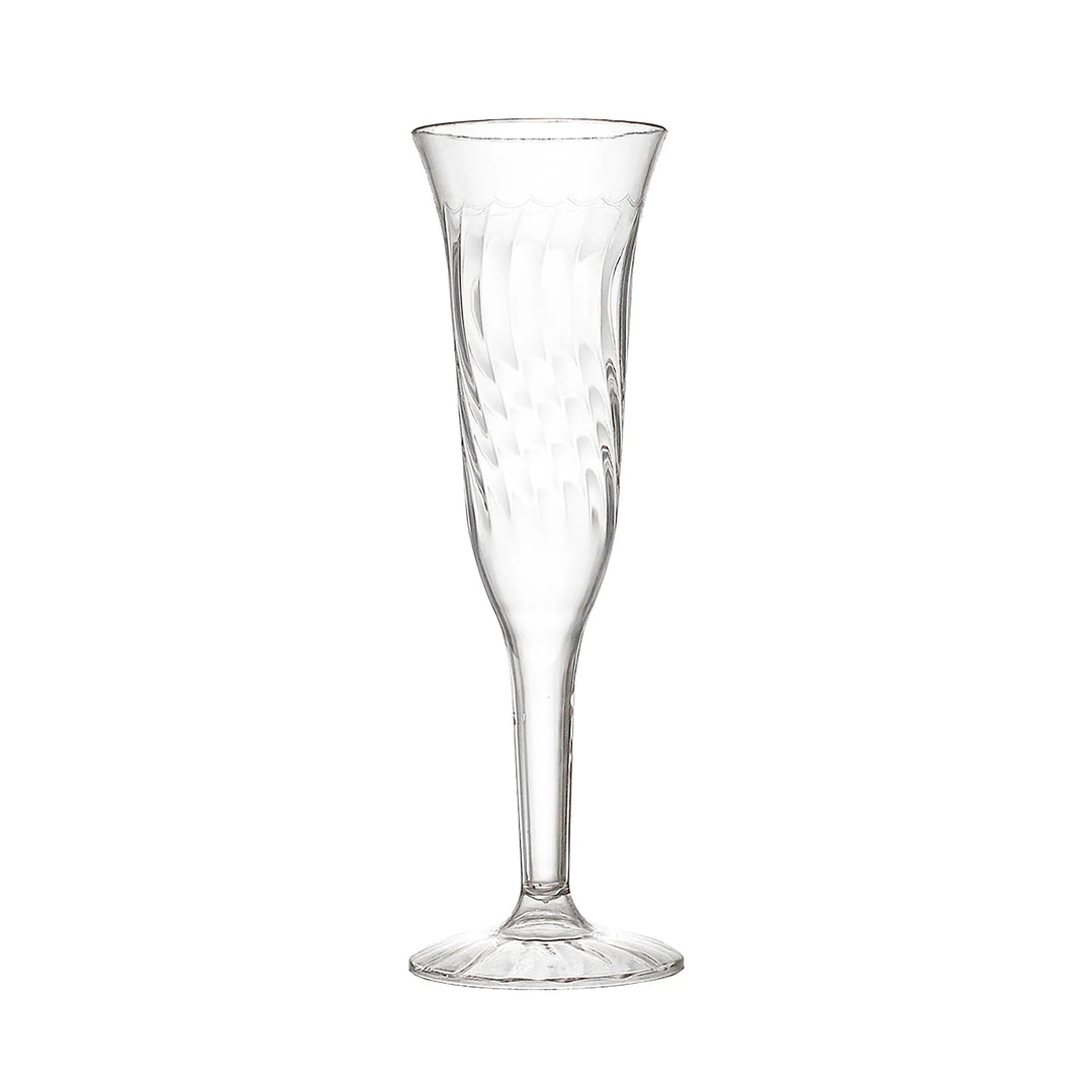 Fineline Settings 5 oz Clear Plastic Champagne Flute, 8 ct