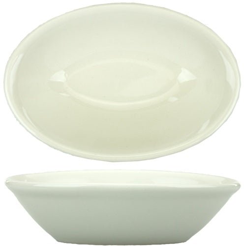 International Tableware Roma 3.5 oz Oval Ceramic Sauce Dish