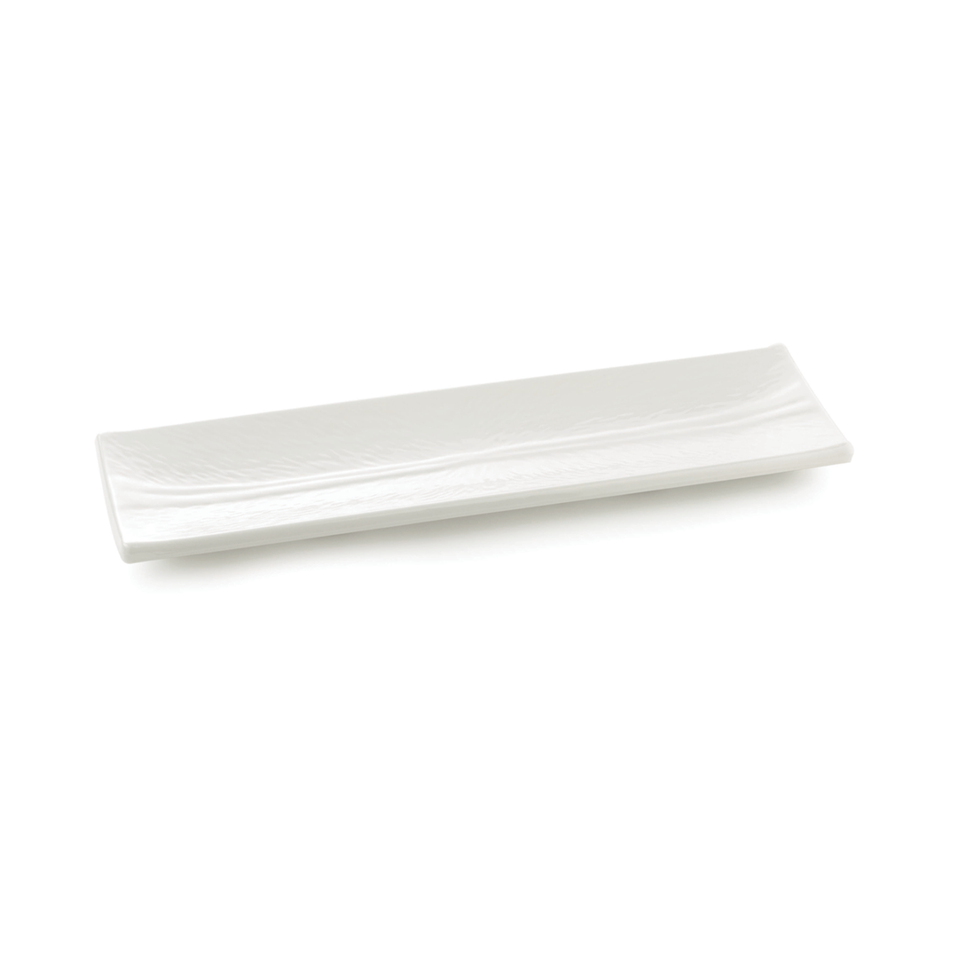 Tablecraft M206 20"X6" White Rectangular Melamine Tray