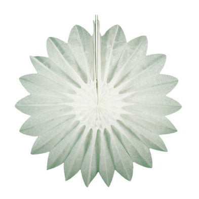 27" White Tissue Paper Fan