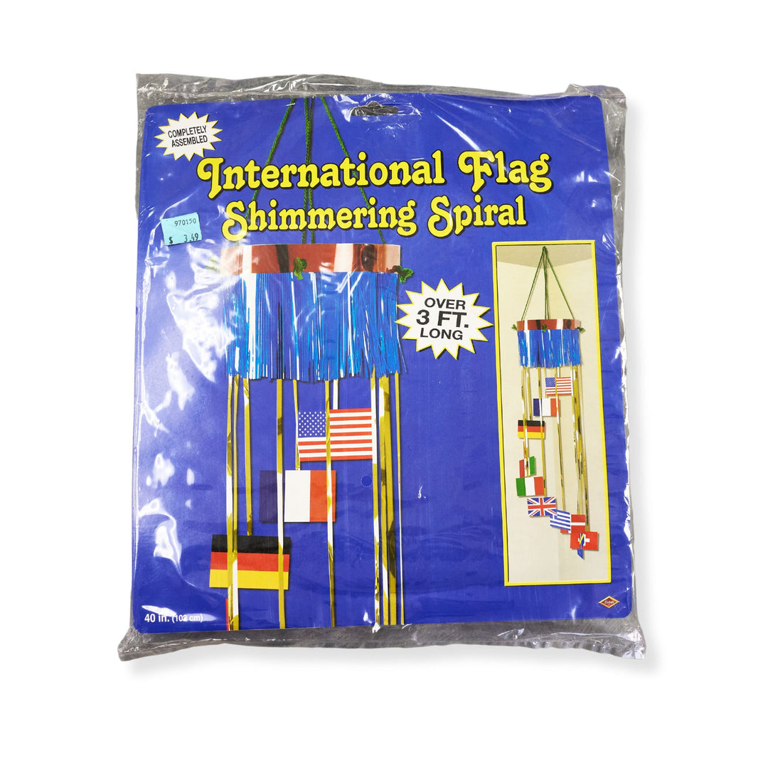 Beistle 57439 40" International Flag Shimmering Spiral