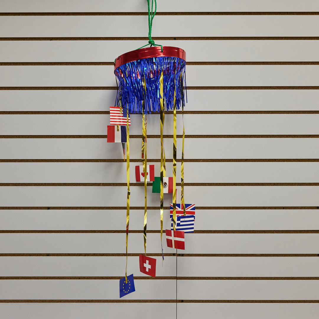 Beistle 57439 40" International Flag Shimmering Spiral