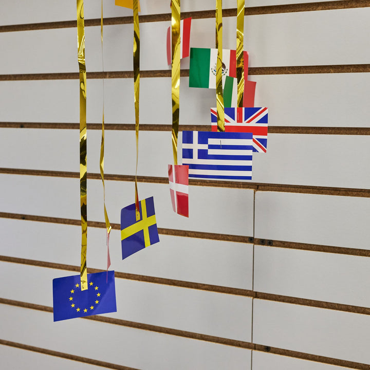 Beistle 57439 40" International Flag Shimmering Spiral