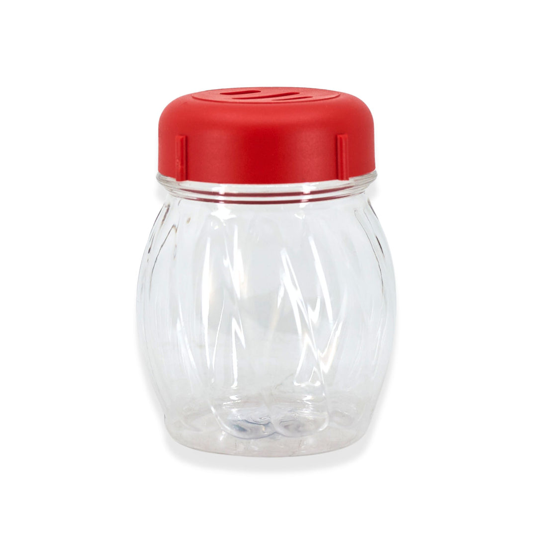 American Metalcraft 6 Oz Cheese Shaker with Red Slotted Top