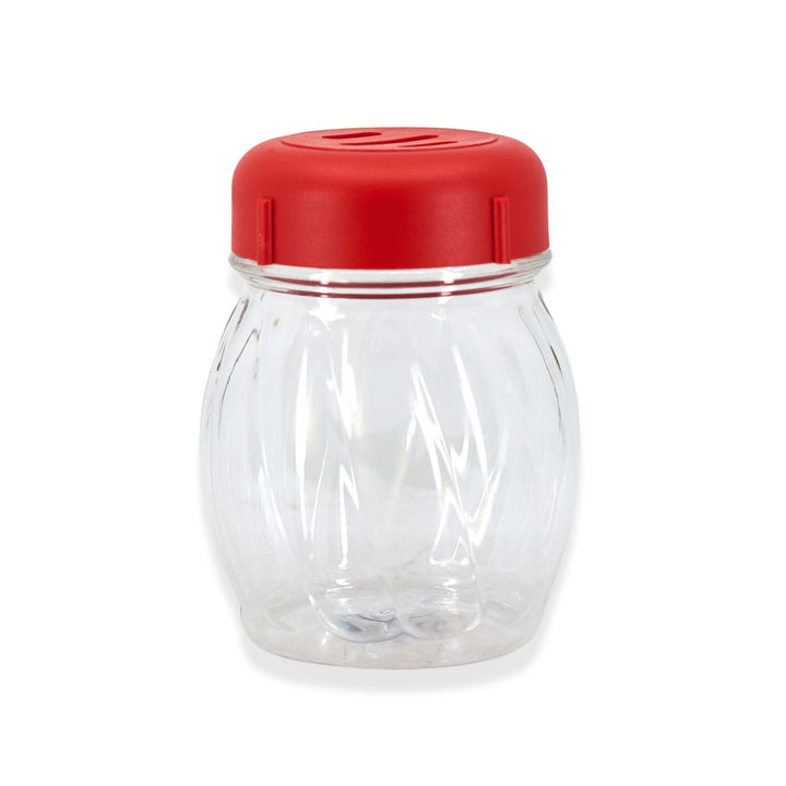 American Metalcraft 6 Oz Cheese Shaker with Red Slotted Top