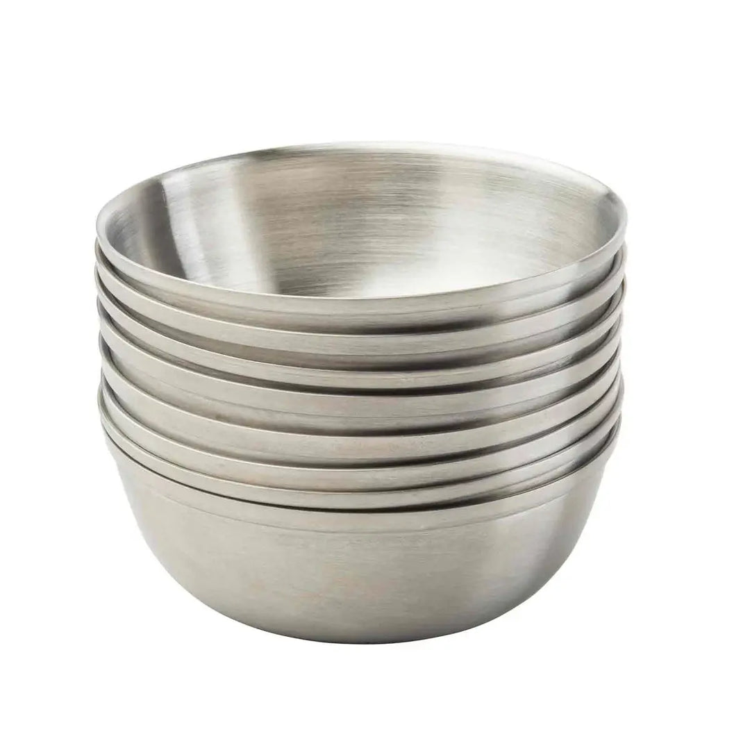 Tablecraft 4 oz Stainless Steel Serving Bowls, Set of 8