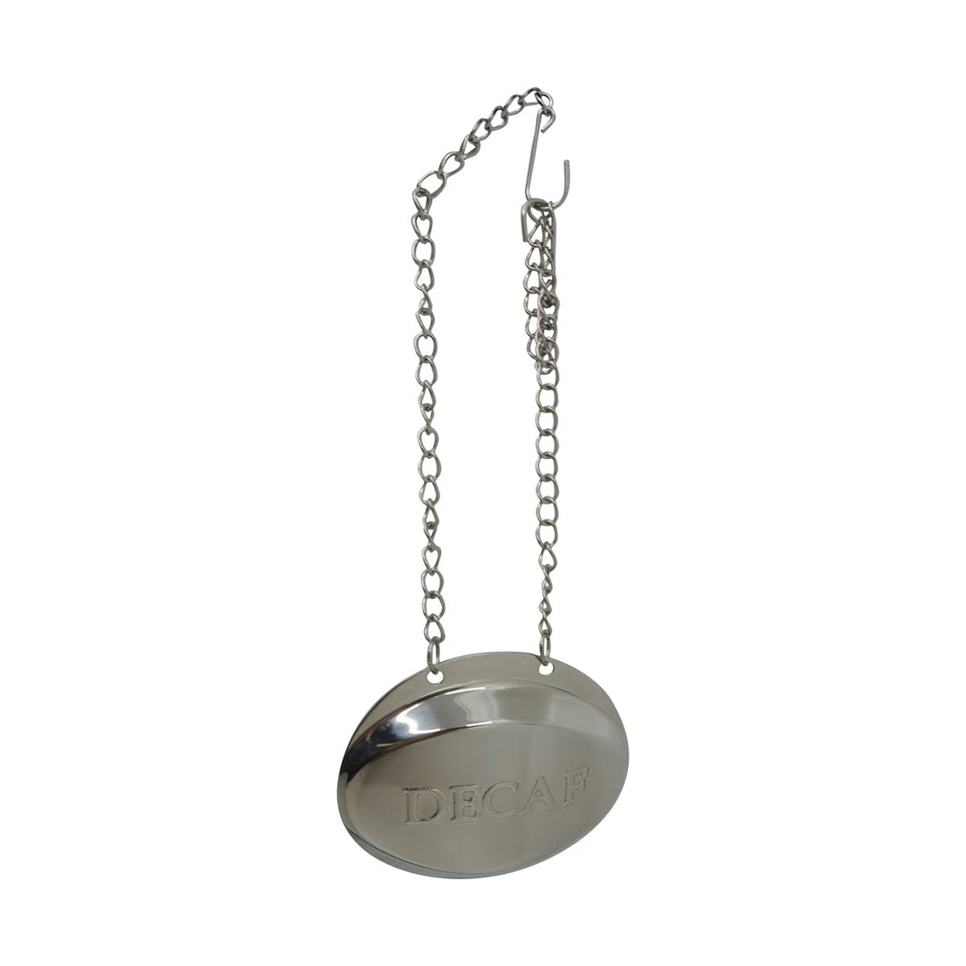 Adcraft APL-DECAF "DECAF" Stainless Steel Hanging Airpot Label