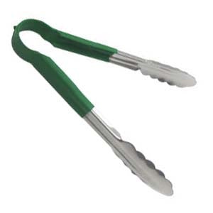 Adcraft SEP-12GN 12" Green Scalloped Tongs