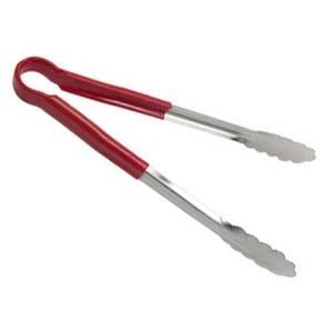 Adcraft SEP-12RD 12" Red Scalloped Tongs