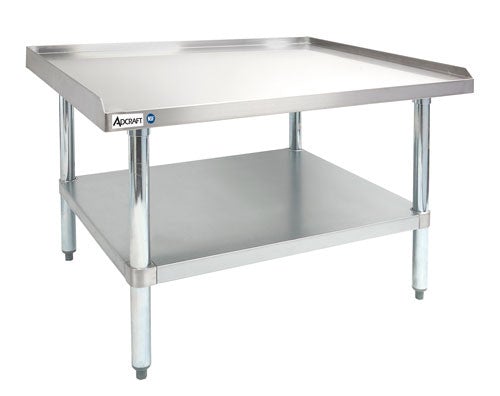 Adcraft ES-3048 Stainless Steel Equipment Stand 30" x 48" x 24" with Galvanized Undershelf & Legs