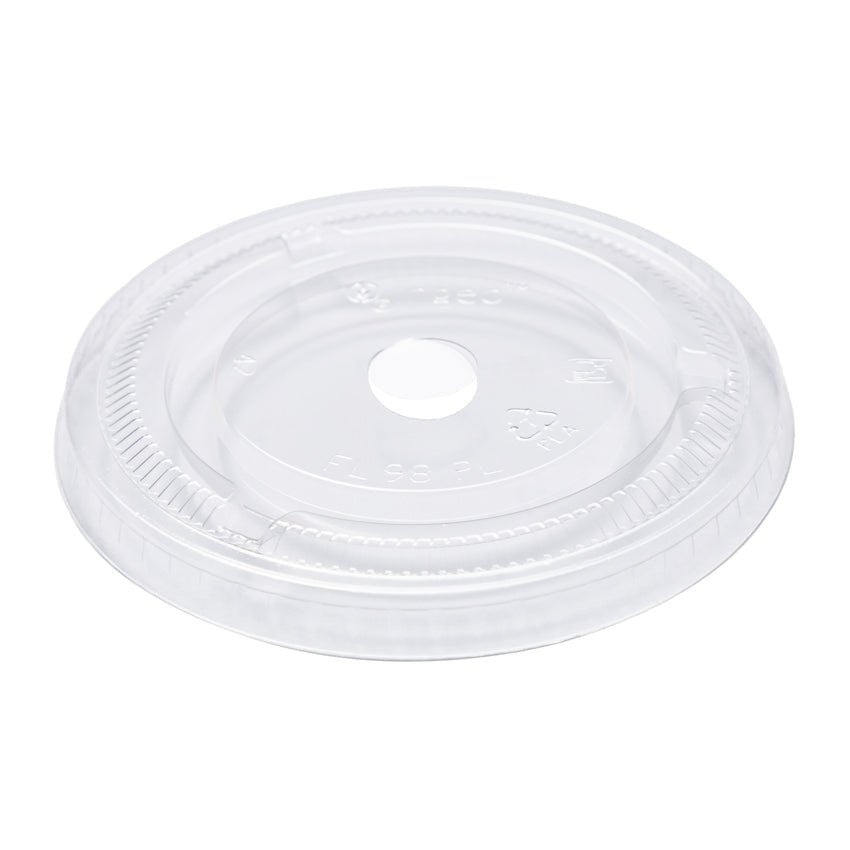 AmerCare Royal CFL-1224 CPLA Compostable Flat Lid for 12-24 oz ContainersShopAtDean