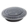AmerCareRoyal TGCR48B 48 Ounce Black Clear Top Round Polypropylene To Go Combo Container, 150/Case