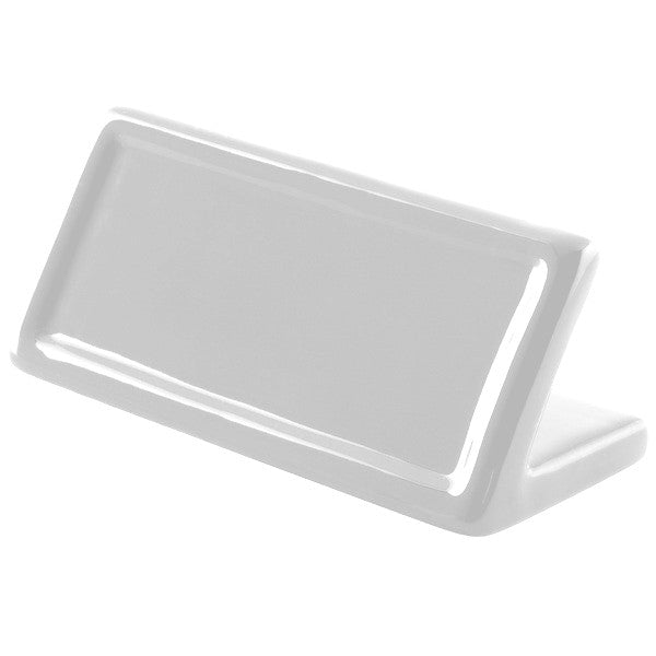 American Metalcraft CMCSW21 White Rectangle Ceramic Card Sign