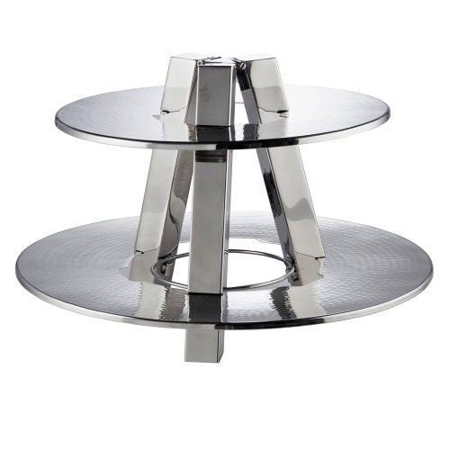 American Metalcraft DTS2013 Hammered 2 Tier Stainless Steel Buffet Server