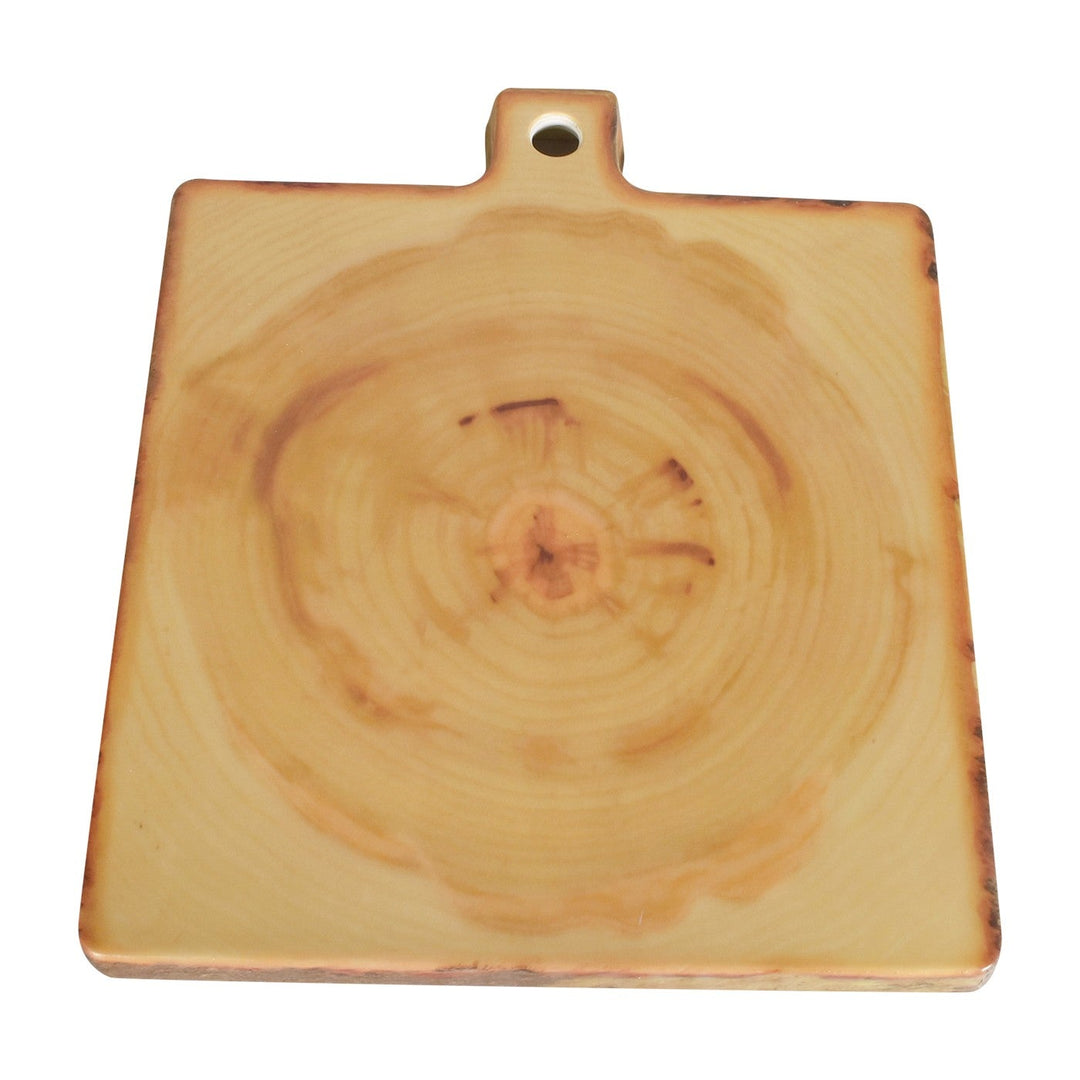 American Metalcraft MSR9 Square Melamine Rustic Wood-Look Serving Platter 7.75"