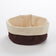 American Metalcraft TV6DC 8" Brown and Cream Oval Canvas Basket