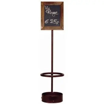 American Metalcraft WBWR1 5" x 19" 1 Bottle Display W/Chalkboard