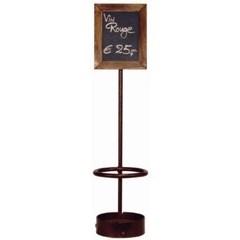 American Metalcraft WBWR1 5" x 19" 1 Bottle Display W/Chalkboard