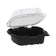 Anchor Packaging 4666620 6" x 6" Crisp Black Hinged Clamshell