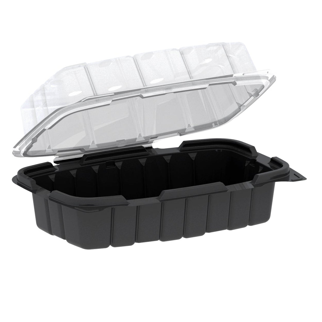 Anchor Packaging 4666916 1 Compartment Rectangular Black Container