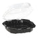 Anchor Packaging 4669020 9" x 9" Crisp Black Hinged Clamshell