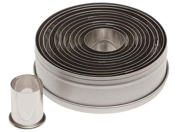 Ateco Baking and Pastry Round Form, Stainless Steel, 2 by 3-Inches