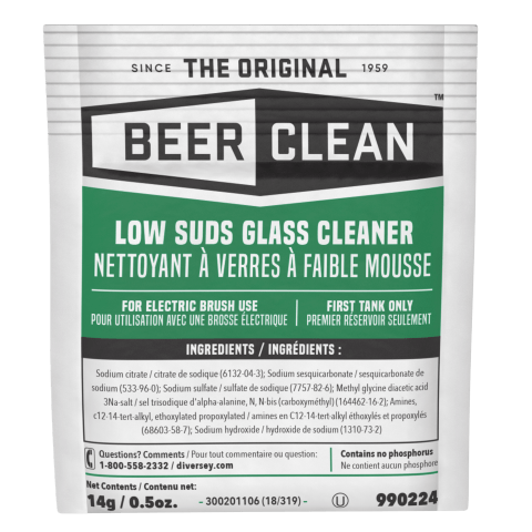 Beer Clean Low Suds Electric Brush .5 oz Cleaner 90224 100/Cs