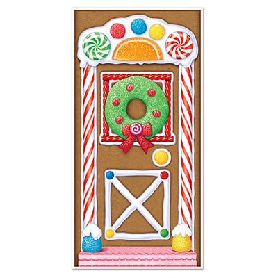 Beistle 20017 Gingerbread House Door Cover 30" x 5'