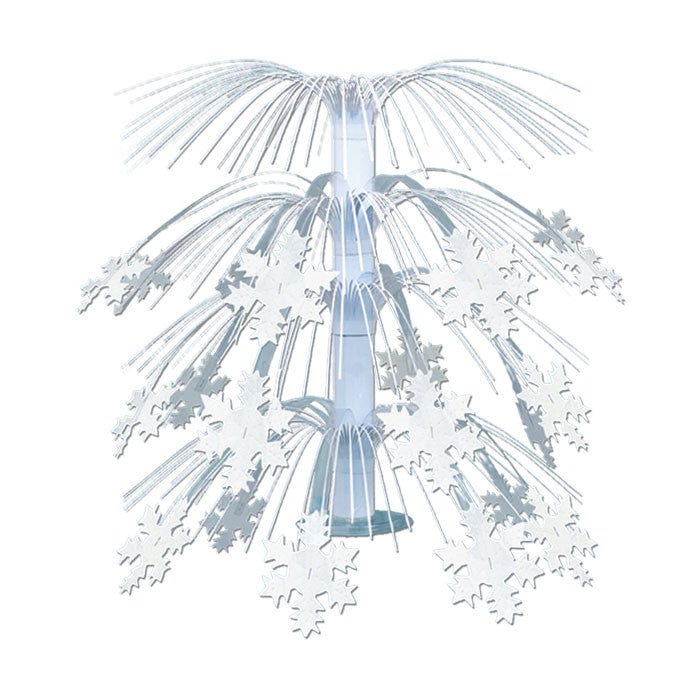 Beistle 20550 18" Snowflake Cascade Centerpiece