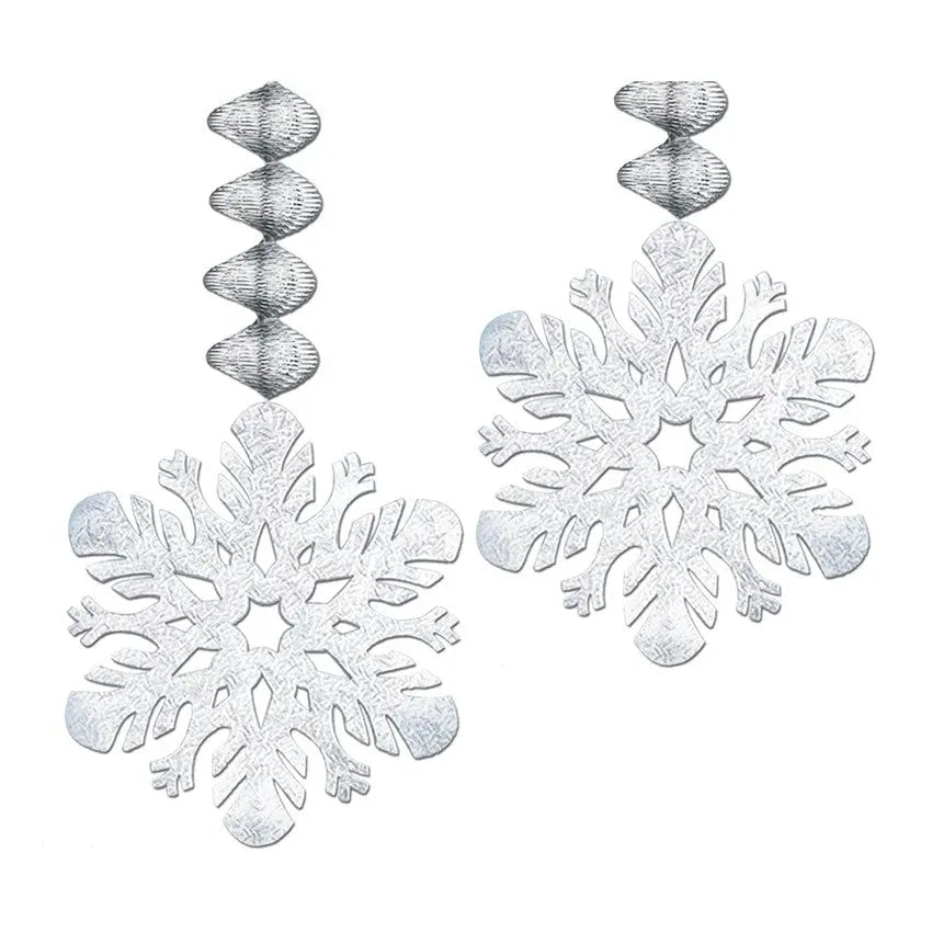 Beistle 20781 2-CT 30" Foil Snowflake Dangler