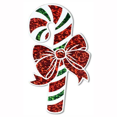 Beistle 20800 Prismatic Candy Cane Cutout 16"