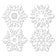 Beistle 22933 14.5" White Snowflake Cutout 4 Shapes