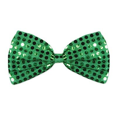 Beistle 30702 Green Glitz 'N Gleam Bow Tie 3" x 6.5"
