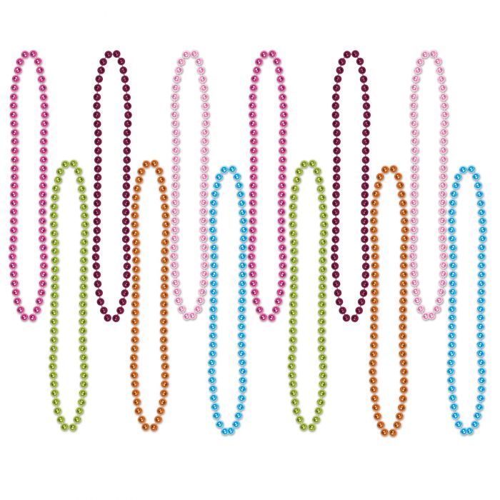 Beistle 33" Plastic Party Beads Assorted Colors
